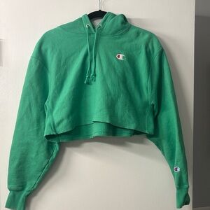 Champion Emerald Green Cropped Sweatshirt